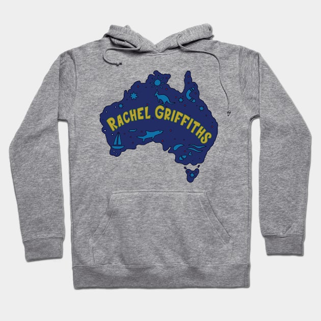 AUSSIE MAP RACHEL GRIFFITHS Hoodie by elsa-HD